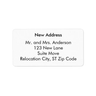 Plain and Simple New Address Labels Adressetikett
