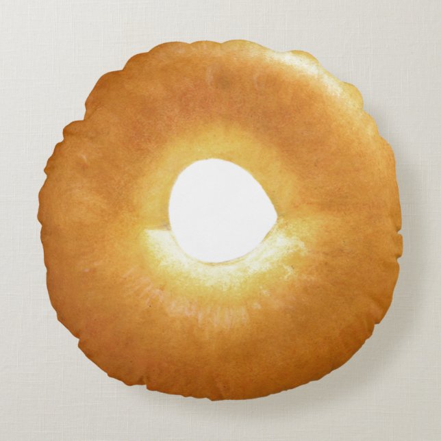 Plain Bagel Round Dekorativ kudde (Framsidan)