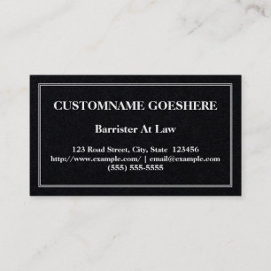 Plain Barrister på Affärskortet Law Visitkort