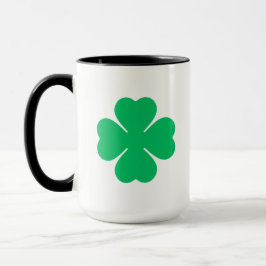 Plain Big Clover for Luck  Mugg