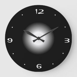 Plain Black and White >Kitchen Clock Stor Klocka