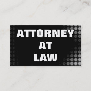 Plain Black Attorney på Law Affärskort Visitkort