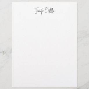 Plain Black White Minimalist Calligraphy Brevhuvud