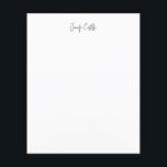 Plain Black White Minimalist Calligraphy Flygblad<br><div class="desc">Enkel vit, modern, minimalistisk design. Den här mallen kan anpassas för att uppfylla alla professioneller.</div>