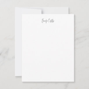 Plain Black White Minimalist Calligraphy OSA Kort