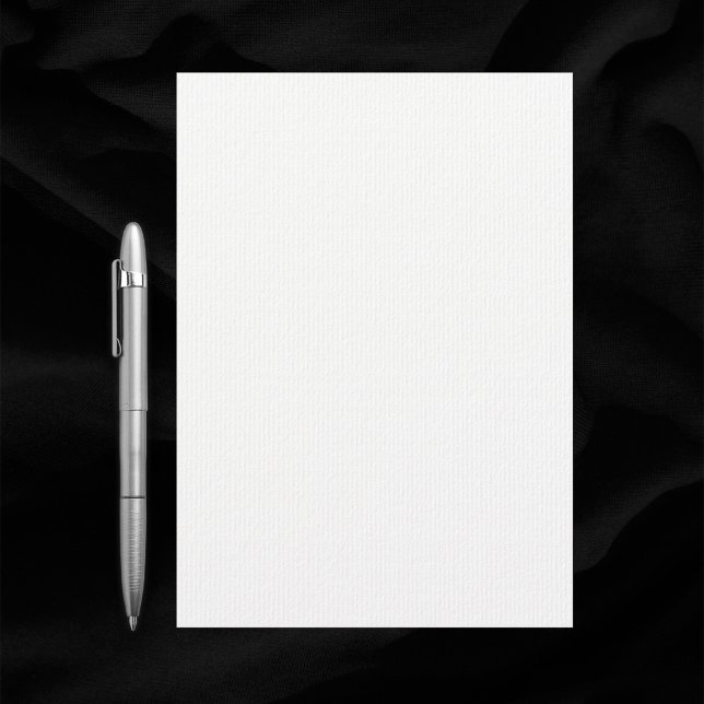 Plain Blank White Laid Papper 100 lb Bröllop Inbjudningar (Laid paper 5 x 7 blank wedding invitation. Pen for scale.)