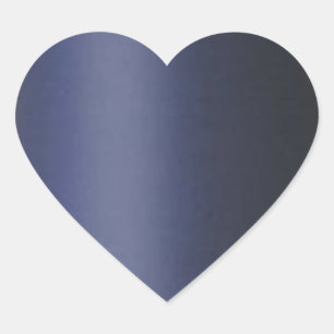 Plain BLUE GRÅTT DarkGray Hjärtformat Klistermärke