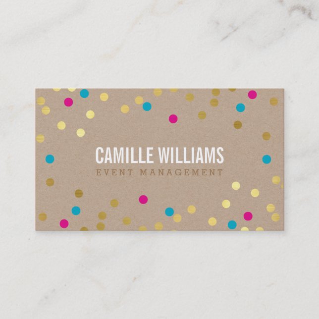 PLAIN BOLD MINIMAL CONetti guld rosa Blue Visitkort (Framsida)