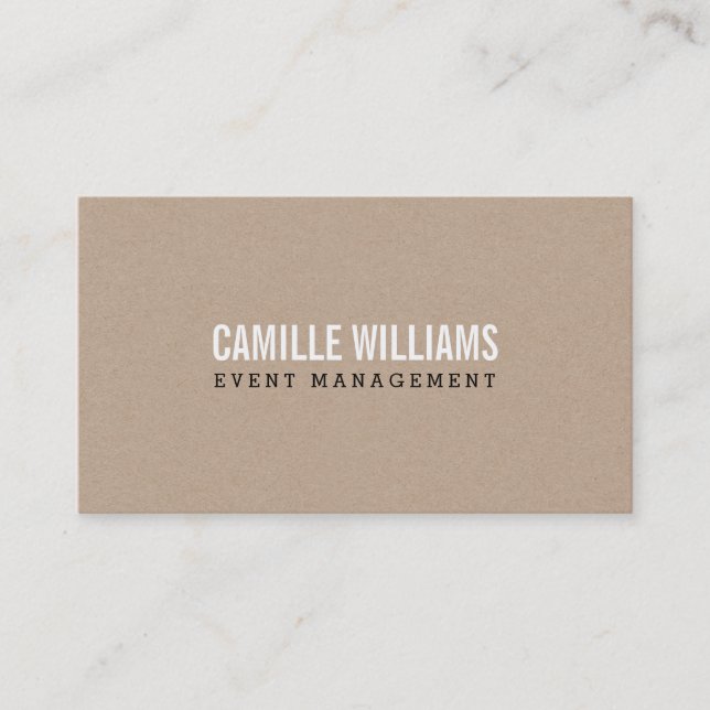 PLAIN BOLD MINIMAL Smart Text Naturlig kraft Visitkort (Framsida)