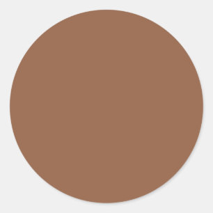 Plain Brown färg Runt Klistermärke