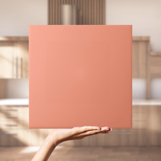 Plain Coral Rosa Solid Färg Tile Kakelplatta (Plain Coral Pink Solid Colour Tile
)
