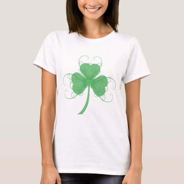 Plain Elegant Shamrock T Shirt (Framsida)