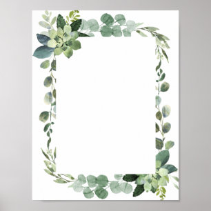 Plain Eucalyptus Grönt Foliage Poster
