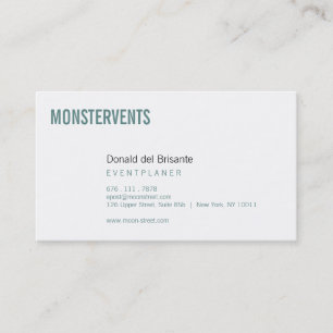 Plain Event Planer Visitkort