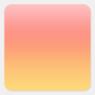 Plain färg - Gult till Misty Rosa Mbre Fyrkantigt Klistermärke