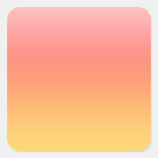 Plain färg - Gult till Misty Rosa Mbre Fyrkantigt Klistermärke