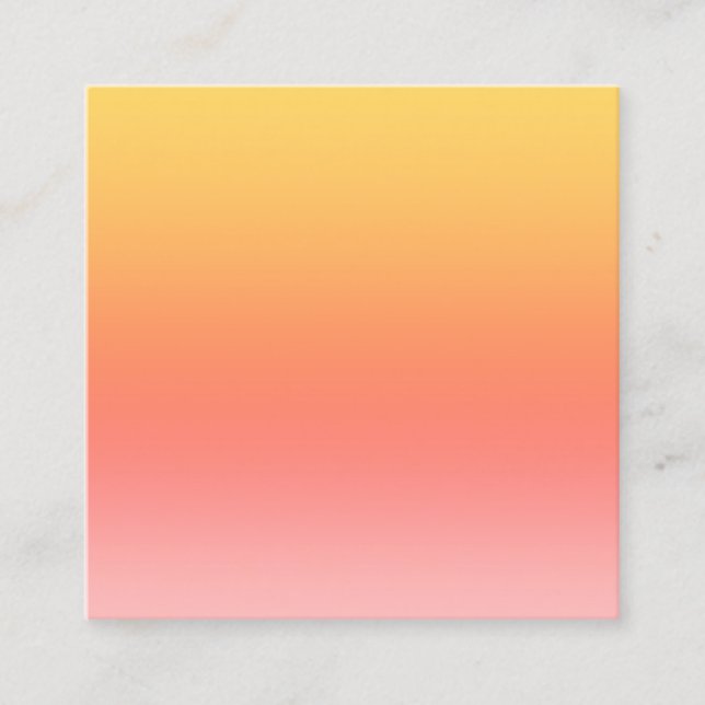 Plain färg - Gult till Misty Rosa Mbre Fyrkantigt Visitkort (Framsida)