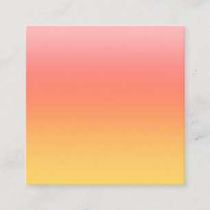 Plain färg - Gult till Misty Rosa Mbre Fyrkantigt Visitkort