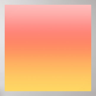Plain färg - Gult till Misty Rosa Mbre Poster