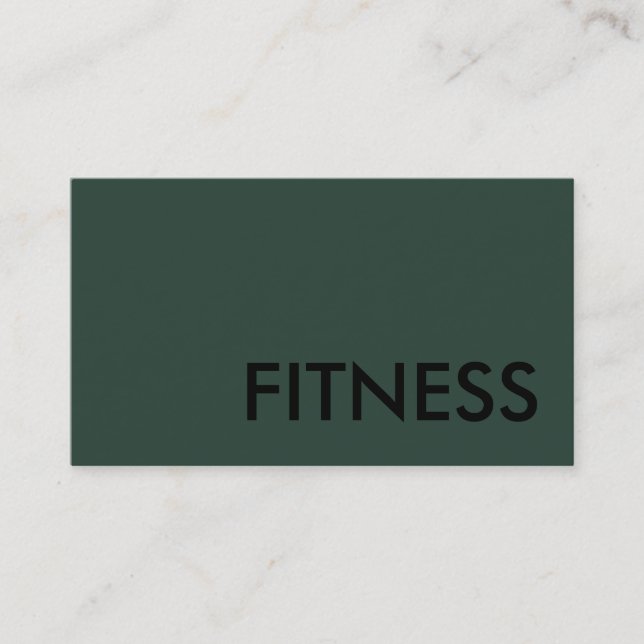 Plain Fitness Modern Minimalist Visitkort (Framsida)