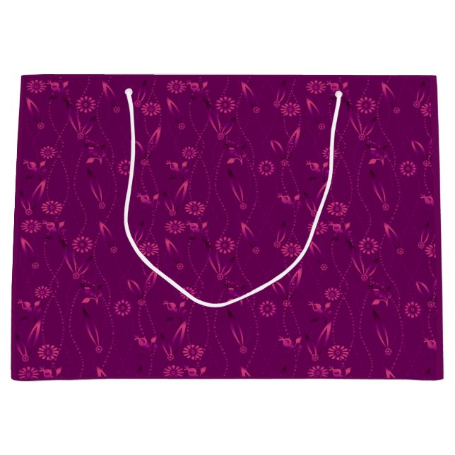Plain floral pattern retro burgundy (Framsidan)