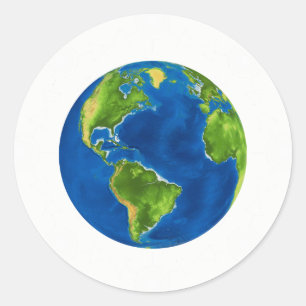 Plain Globe Jesse Träd Sticker Runt Klistermärke