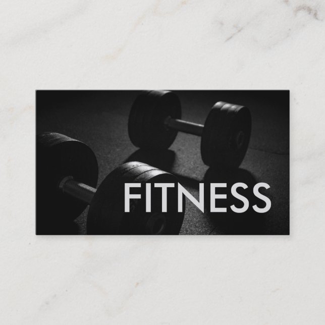 Plain Gray Fitness Modern Personal Trainer Visitkort (Framsida)