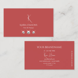 Plain Indian Red med Monogram och Gnistra Jewels Visitkort