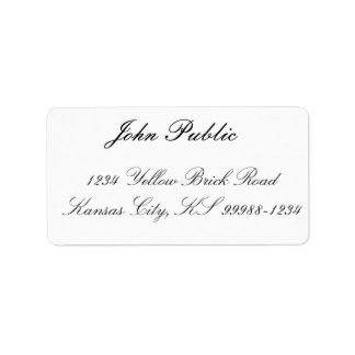 Plain Jane Address Label Adressetikett