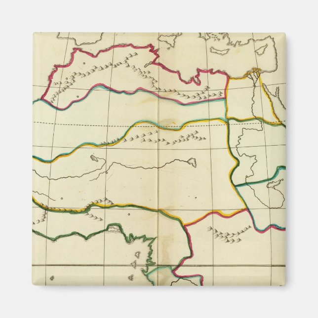 Plain karta Afrika Magnet (Framsidan)