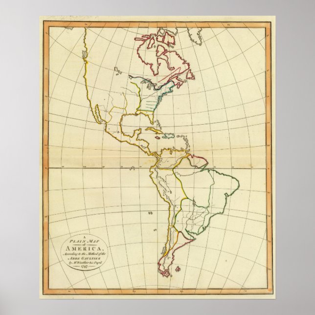 Plain karta America Poster (Framsidan)
