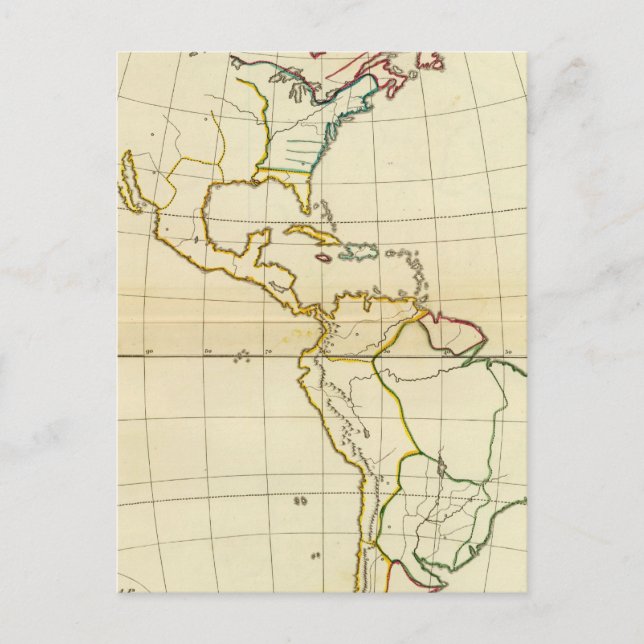 Plain karta America Vykort (Framsida)