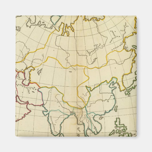 Plain karta Asien Magnet (Framsidan)