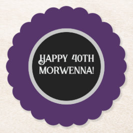 Plain Lila Mörk Goth Underlägg Papper