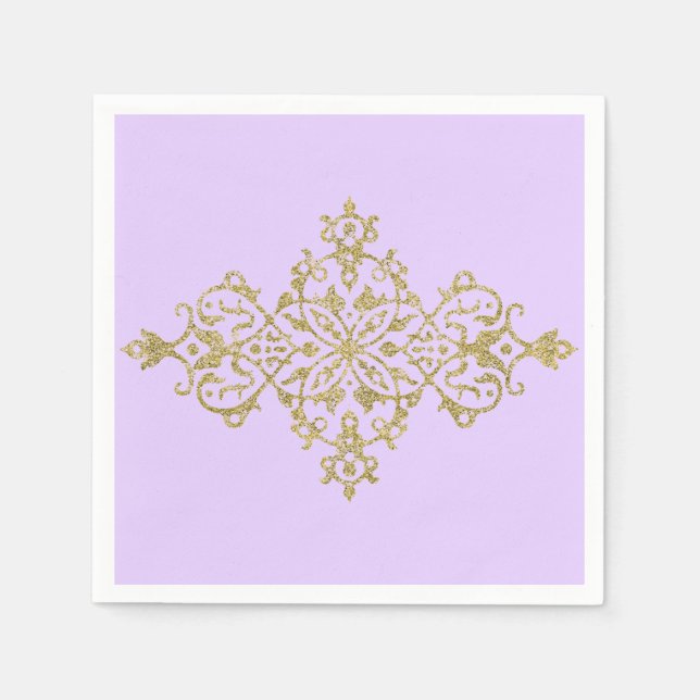 Plain Lilac Background Pappersservett (Framsidan)