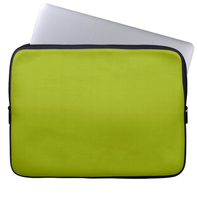 Plain Lime Green Laptop Sleeve (Framsidan)