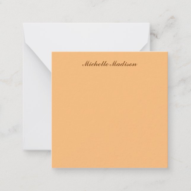 Plain Minimalist Modern Calligraphy Anteckningskort (Framsida)