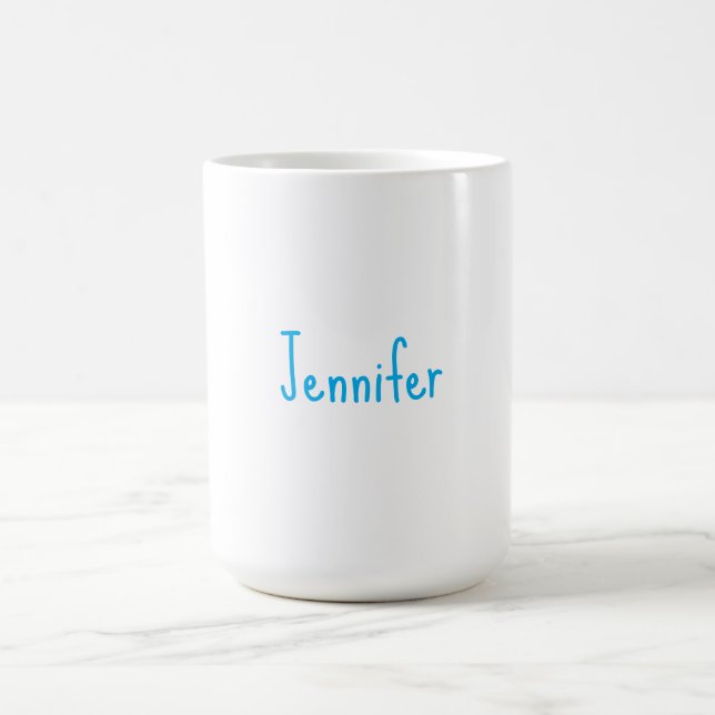Plain Minimalist Professional Casual Handwriting Kaffemugg (Center)