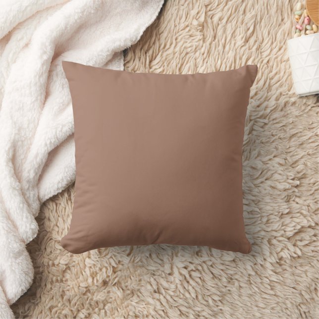 Plain Mocha Mousse Brown Färg 2025 Kudde (Filt)
