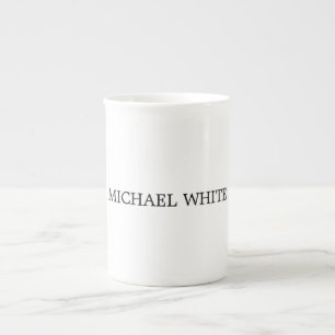 Plain Modern Black & White Minimalist Benporslin Mugg