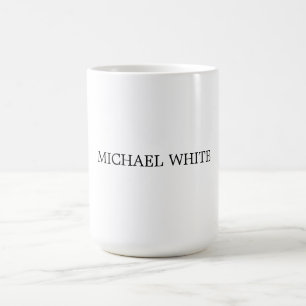 Plain Modern Black & White Minimalist Kaffemugg
