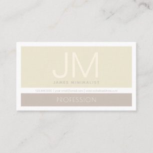 Plain Modern Minimalist Taupe Earth-Tones Visitkort