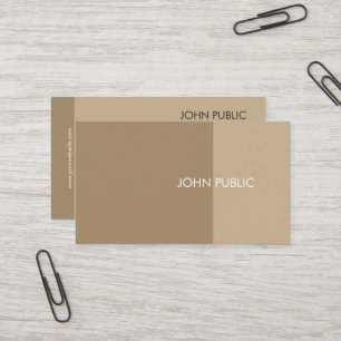 Plain Modern Professionell Elegant Brown och Beige Visitkort