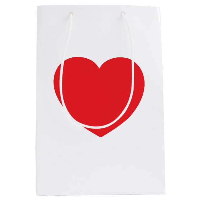 Plain Modern White Red Love Heart Graphic (Framsidan)