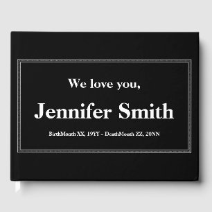 Plain & Mournful Memorial Guest Bok