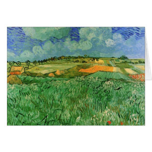 Plain Near Auvers av Vincent van Gogh Hälsningskort
