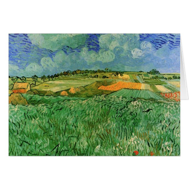 Plain Near Auvers av Vincent van Gogh Hälsningskort (Framsidan Horizontal)