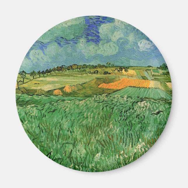 Plain Near Auvers av Vincent van Gogh Magnet (Framsidan)