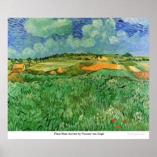 Plain Near Auvers av Vincent van Gogh Poster