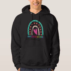 Plain Nurse Lycklig i förra dagskolennbågregatet Hoodie